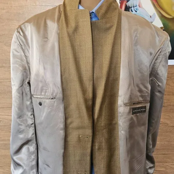 Oscar DeLaRenta Mens Blazer Sports Coat Casual Jacket Size 46L Wool